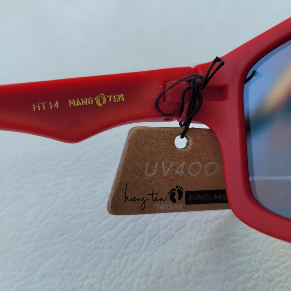 NWT Hang Ten Red Revo Men's UV400 Sport Sunglasses